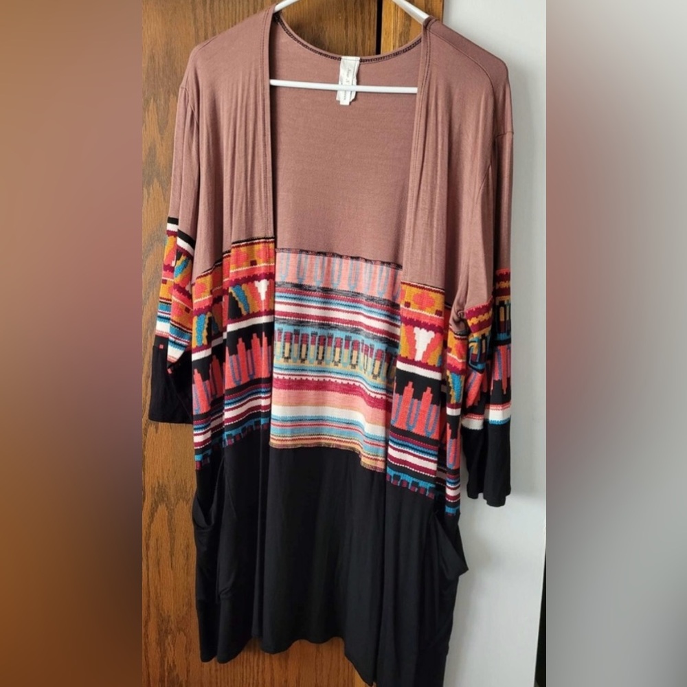 NWOT Now N Forever Brown Patterned Cardigan